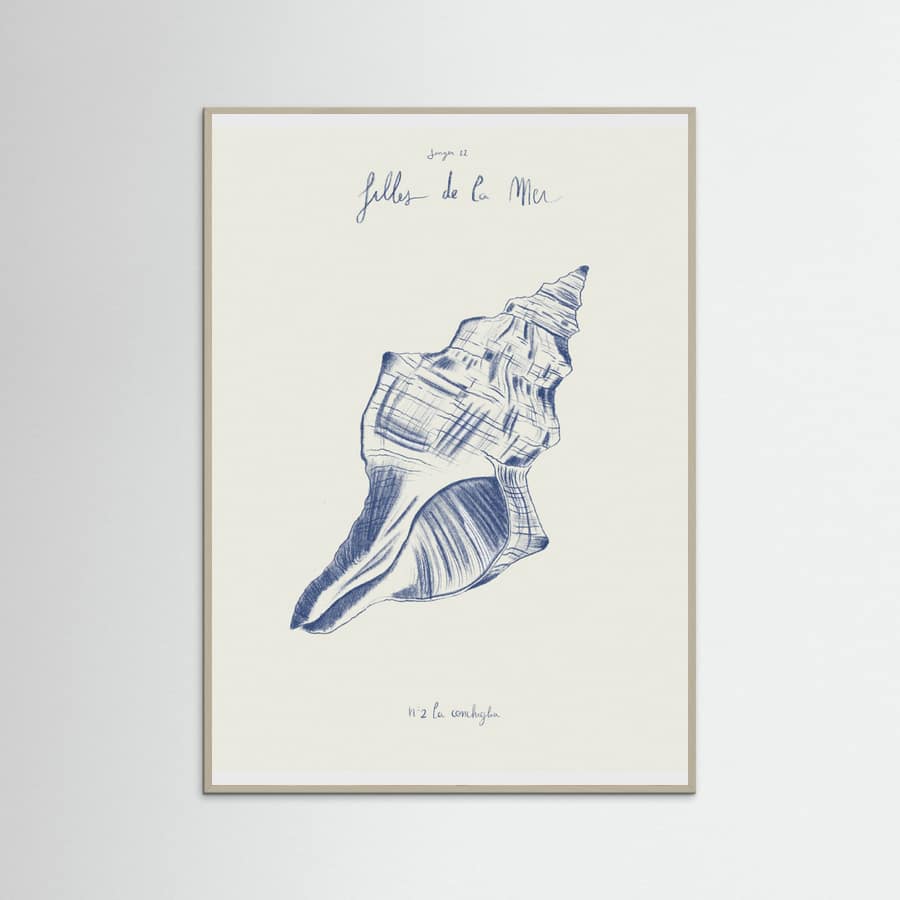 Filles de la mer n.2 - La conchiglia Poster – plakat og kunsttryk