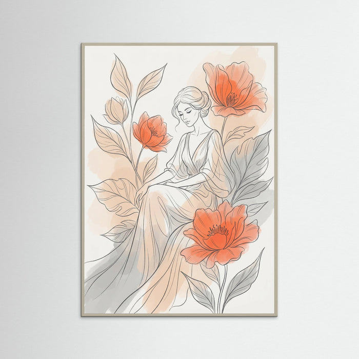 Grey Wood Floral Aura