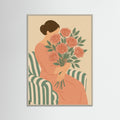 Grey Wood Floral Elegance