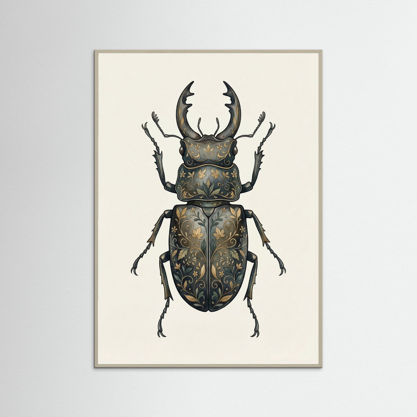 Grey Wood Floral Moth Specimen