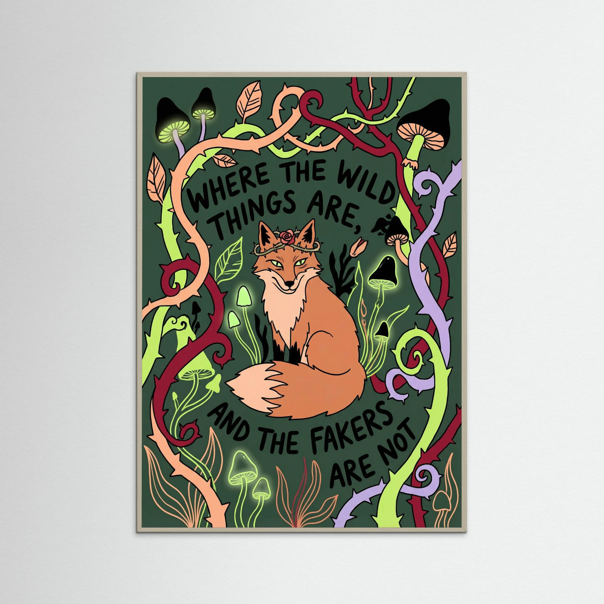 Grey Wood Floral Rebellion