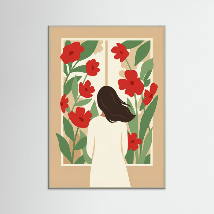 Grey Wood Floral Repose