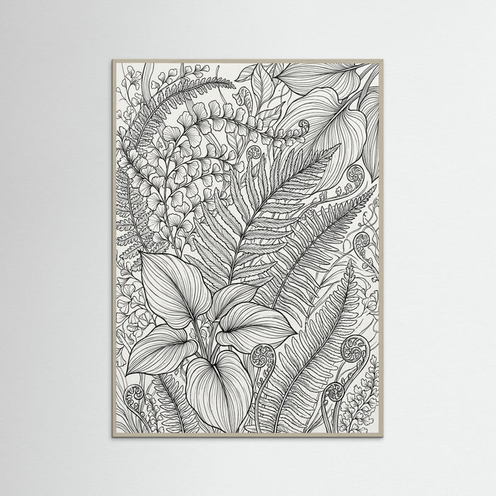 Grey Wood Floral Rhythm