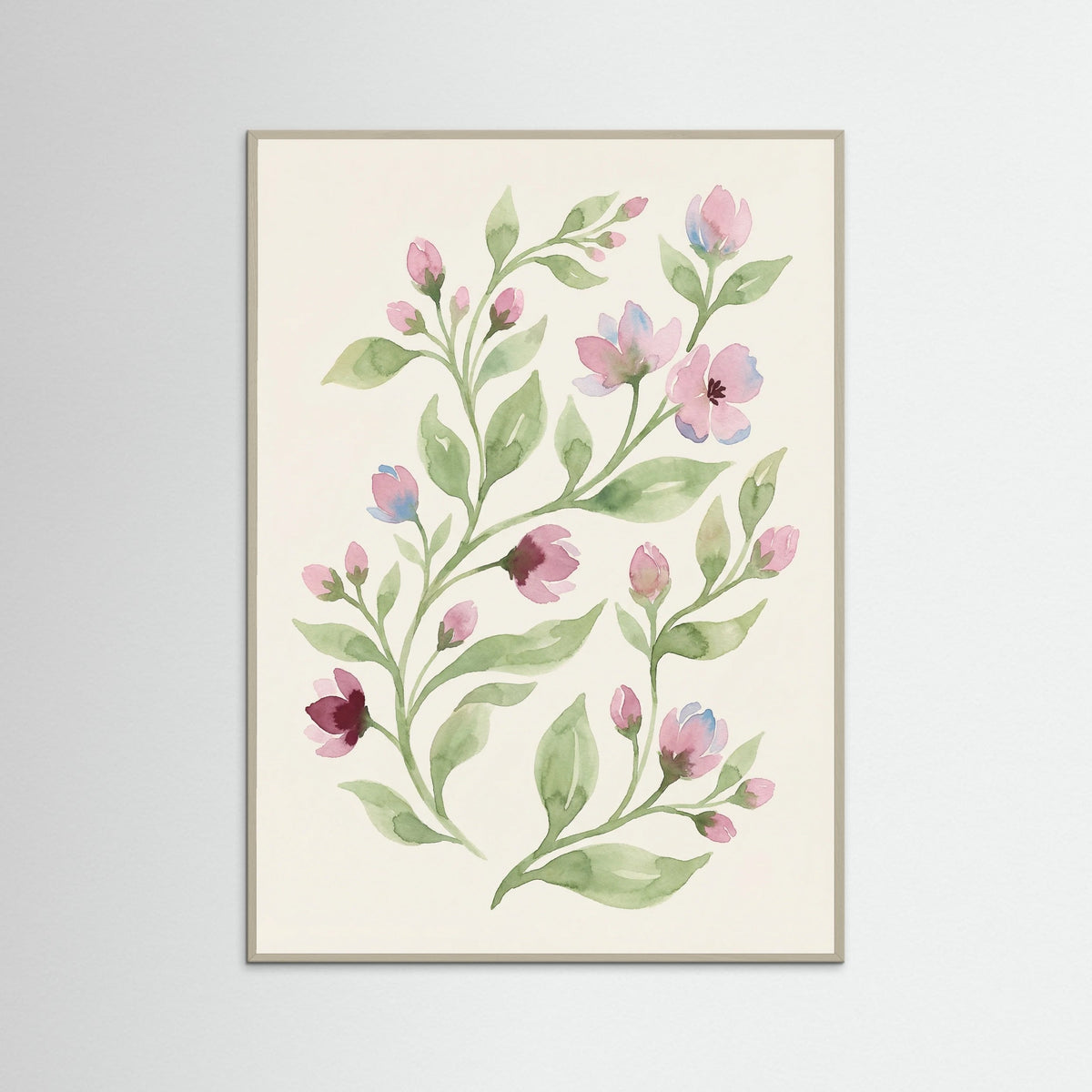 Grey Wood Floral Whispers