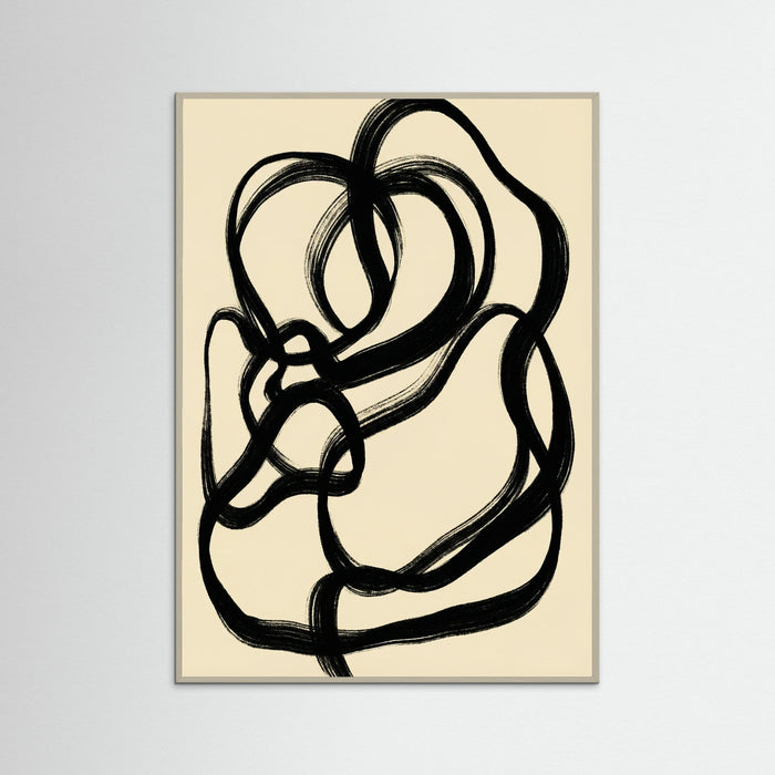 Grey Wood Flowing Abstraction