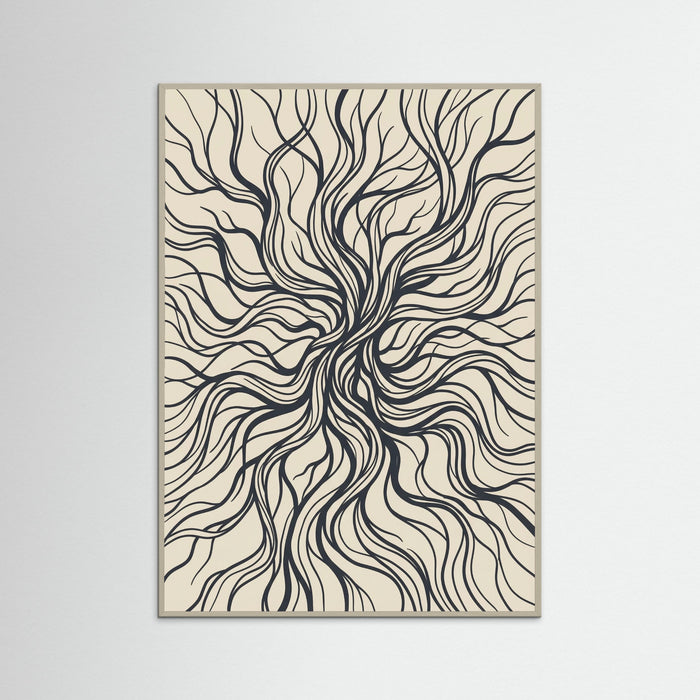 Grey Wood Flowing Contours
