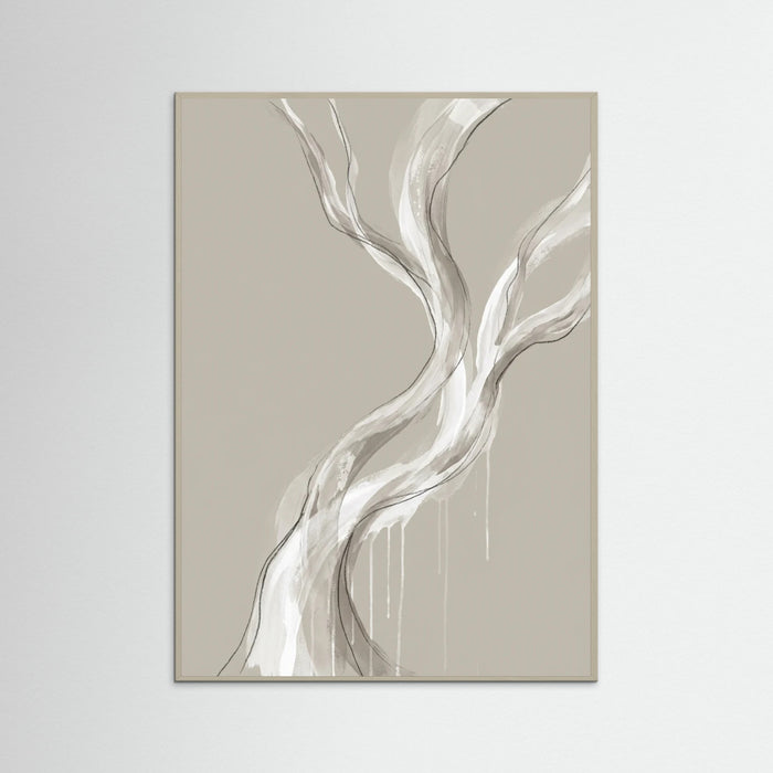 Grey Wood Flowing Serenity