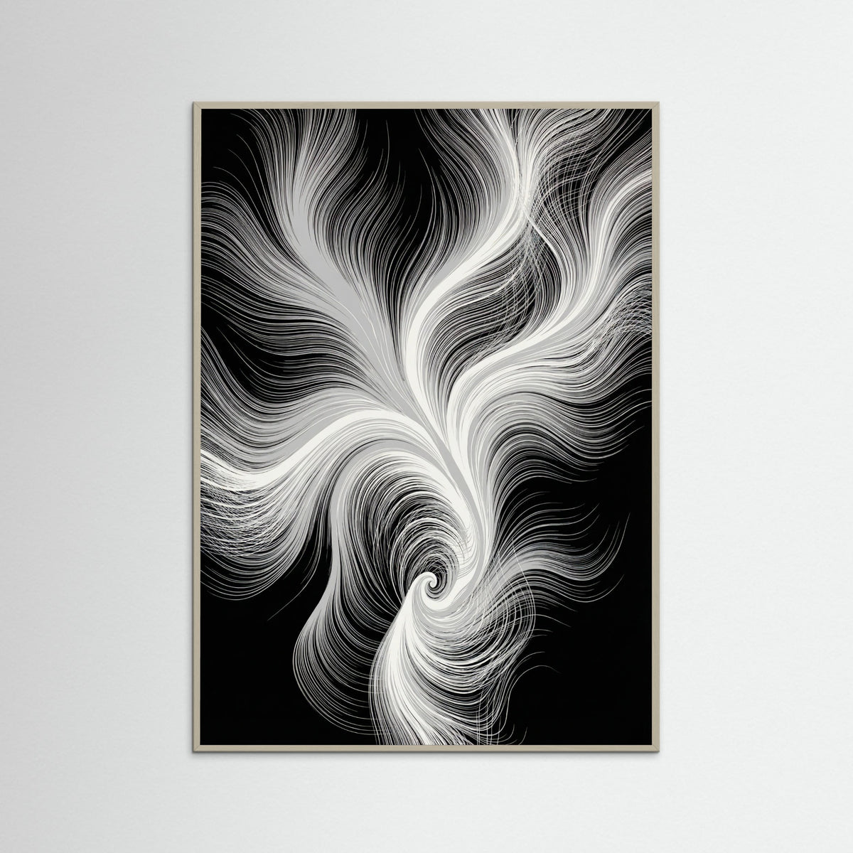 Grey Wood Flowing Serenity