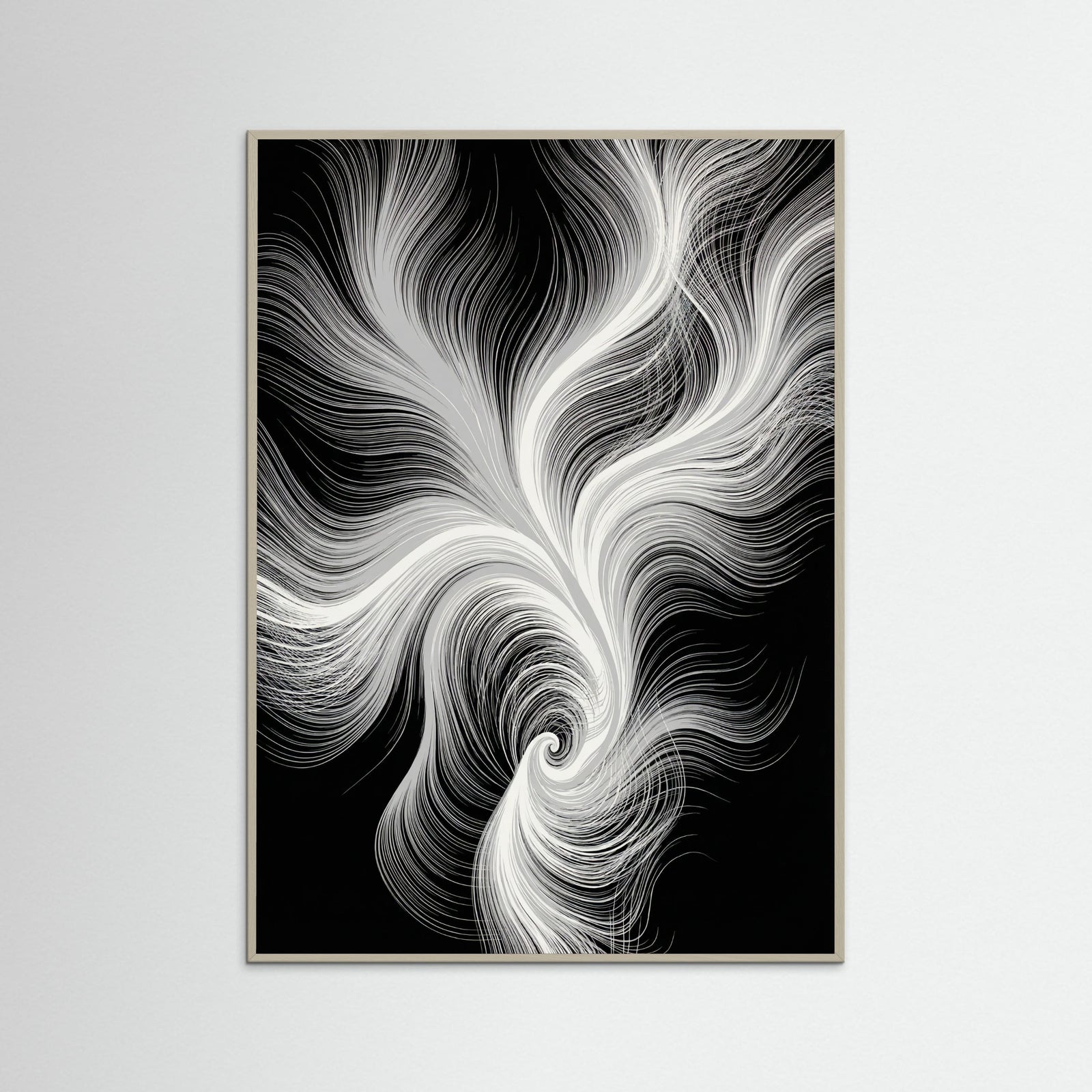 Grey Wood Flowing Serenity