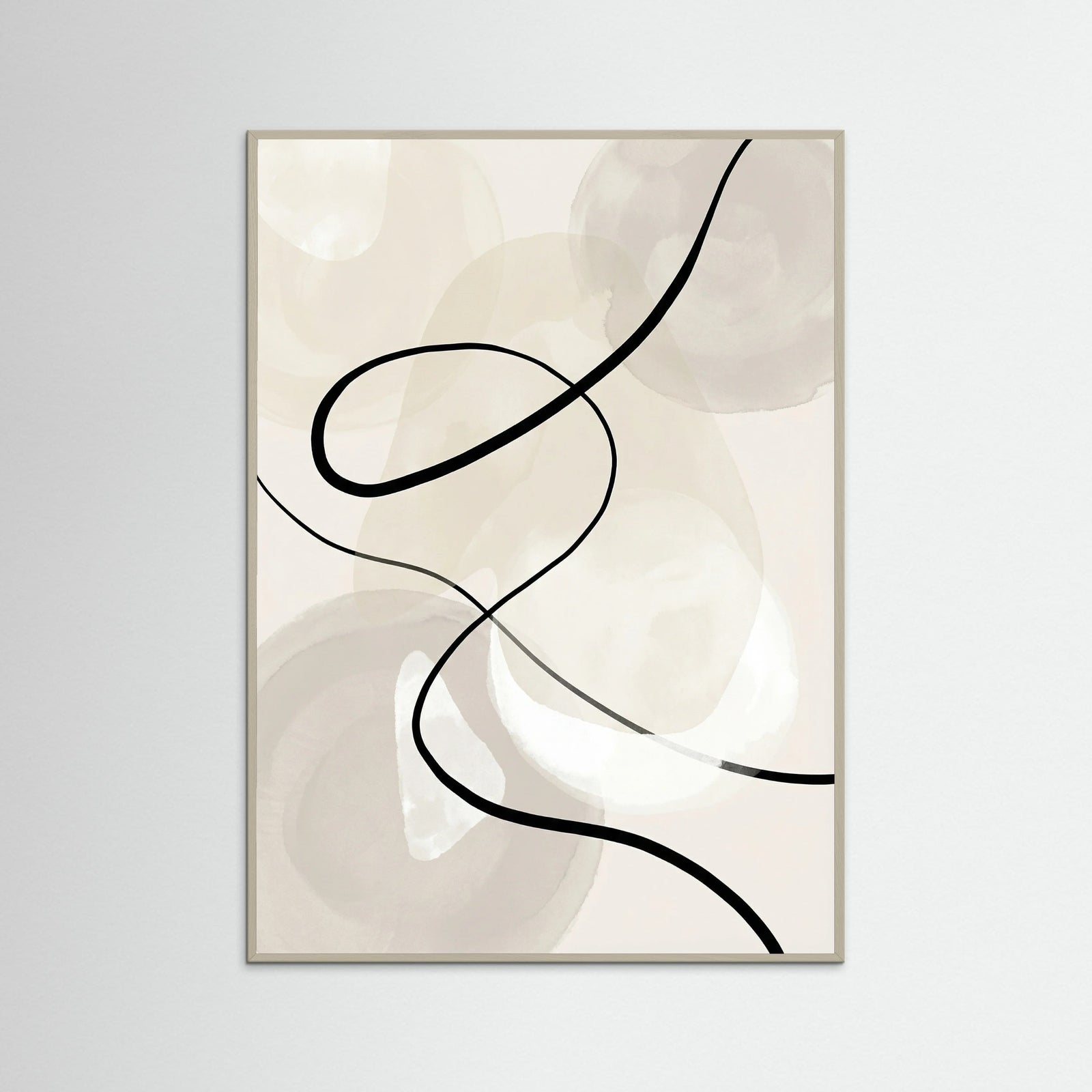 Grey Wood Fluid Contour