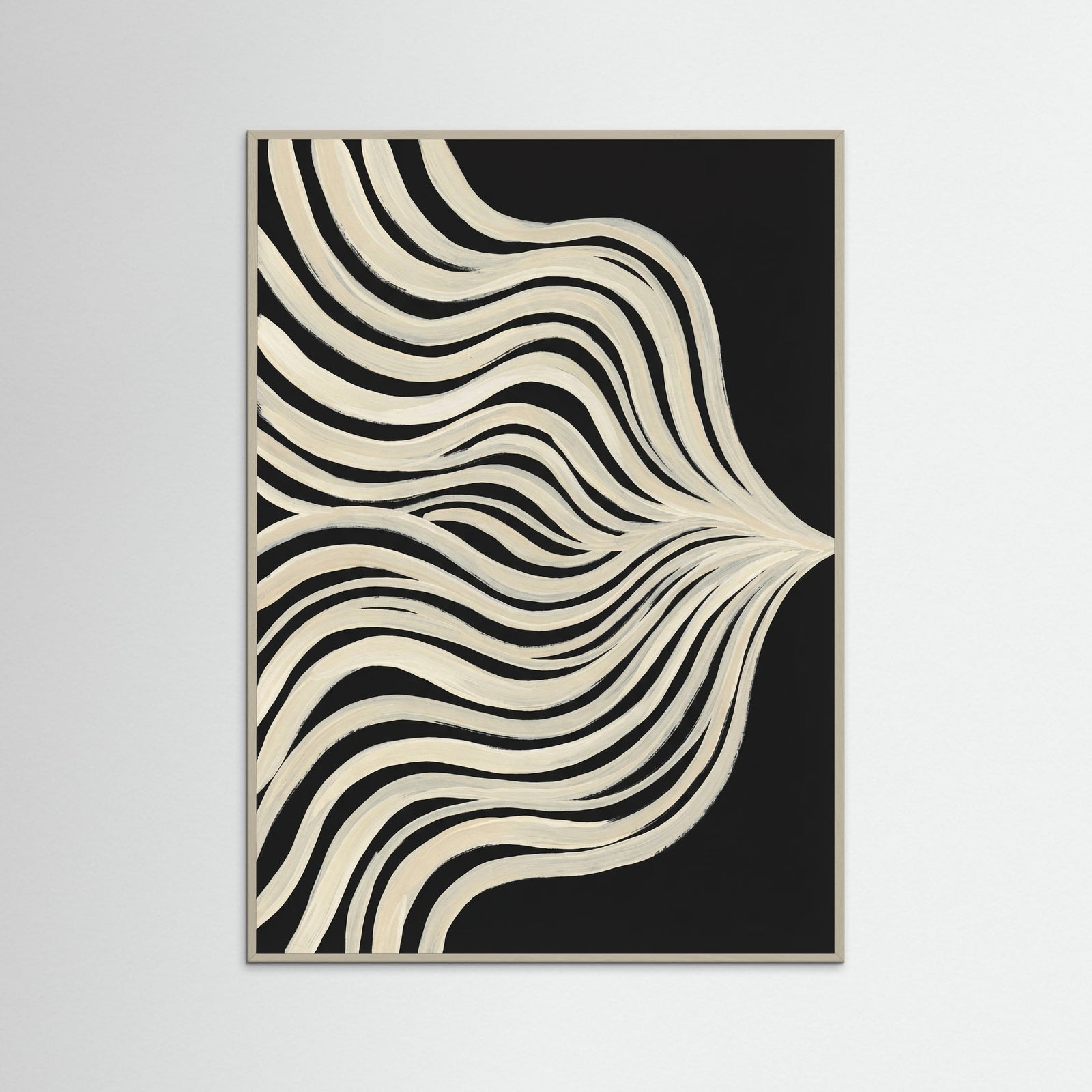 Grey Wood Fluid Contours