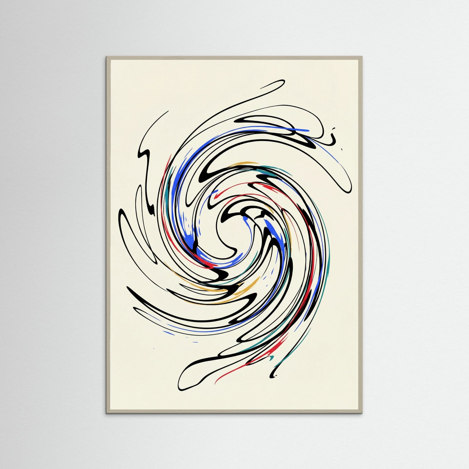 Grey Wood Fluid Contours