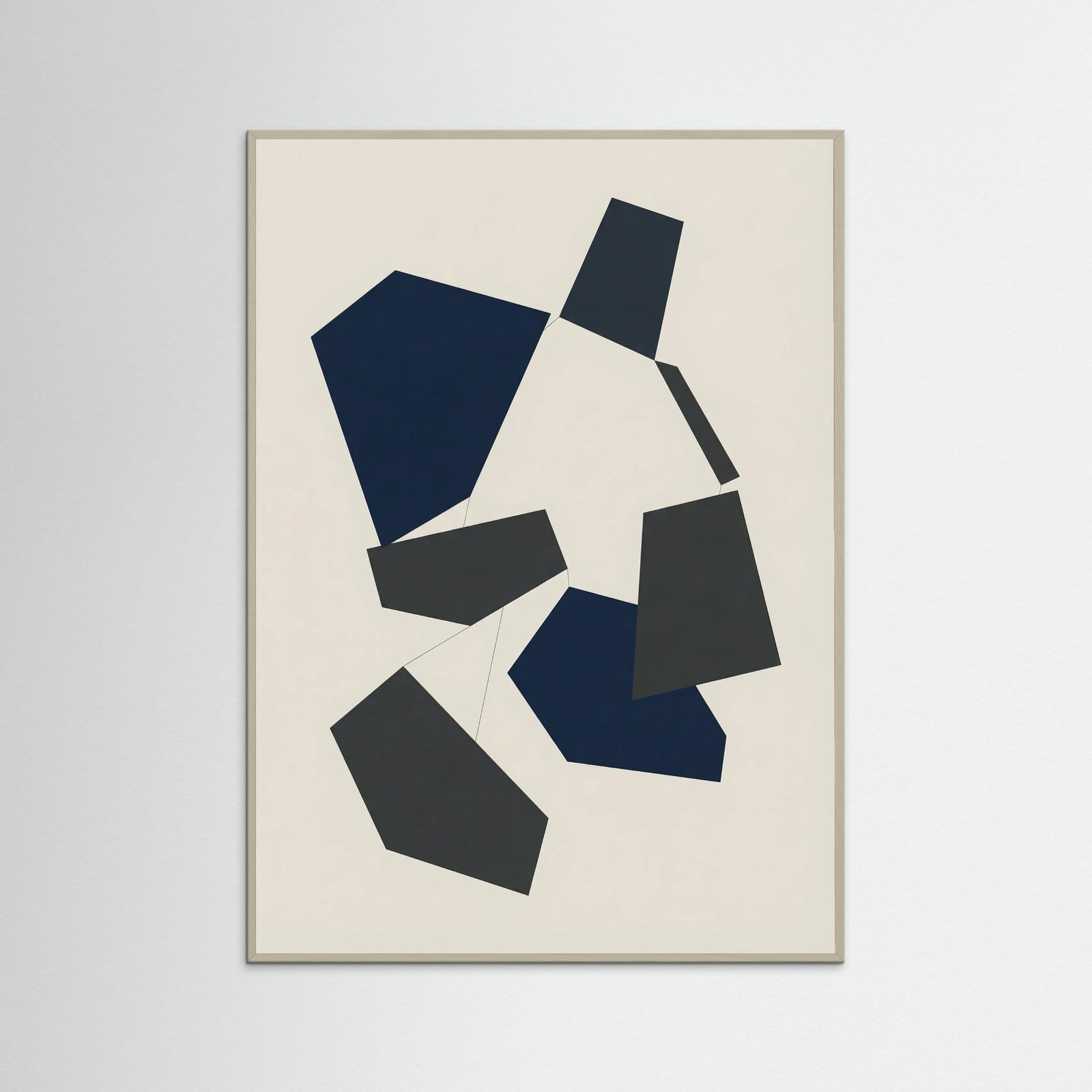 Grey Wood Fragmented Geometry
