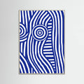 Front Blue and White Striped Nude Poster – poster and art print