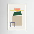 Grey Wood Geometric Abstraction
