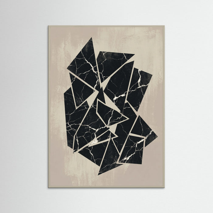 Grey Wood Geometric Abyss