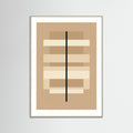 Grey Wood Geometric Balance Beige