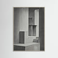 Grey Wood Geometric Depth