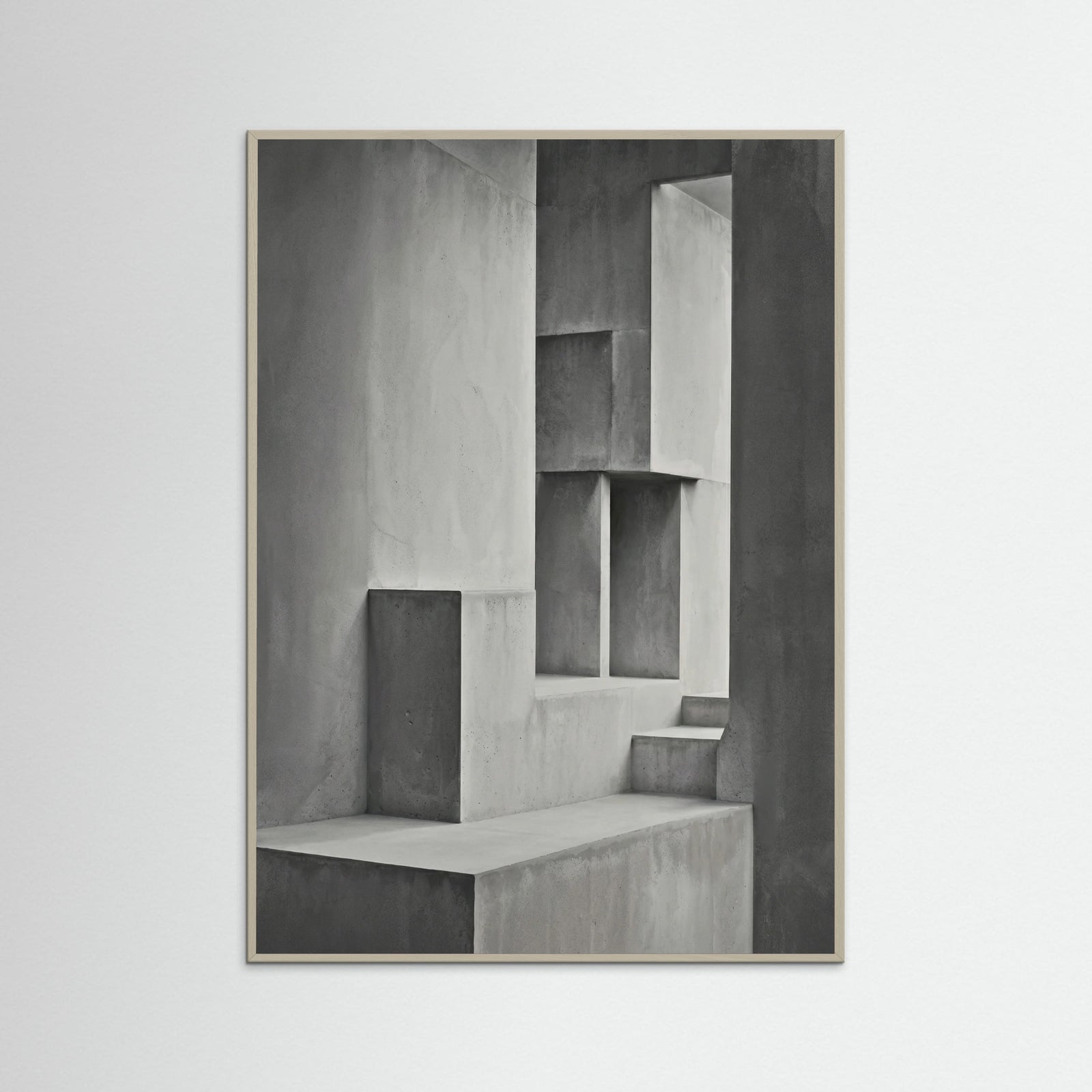 Grey Wood Geometric Depth