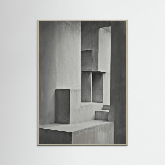 Grey Wood Geometric Depth