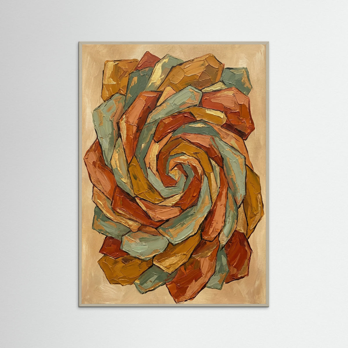 Grey Wood Geometric Echoes