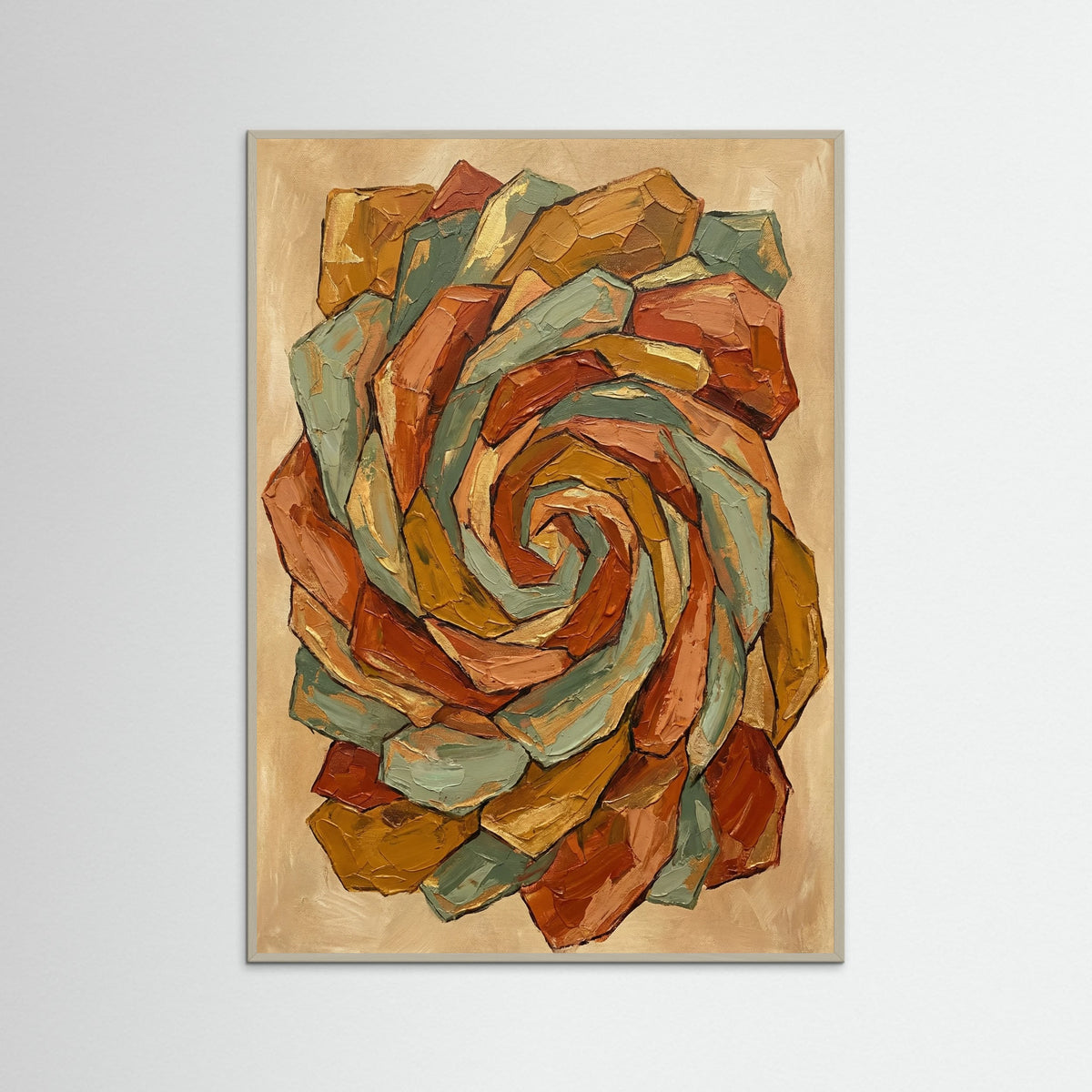 Grey Wood Geometric Echoes