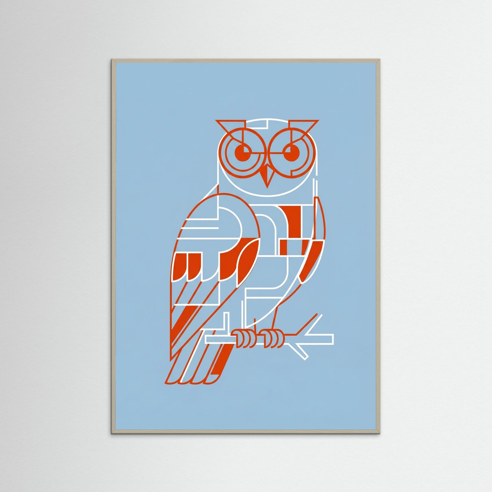 Grey Wood Geometric Figure Study