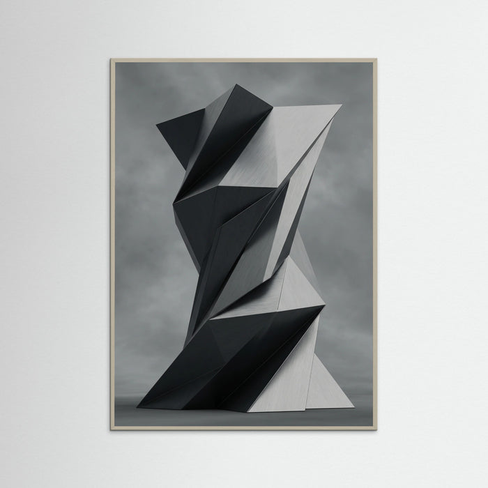 Grey Wood Geometric Folds