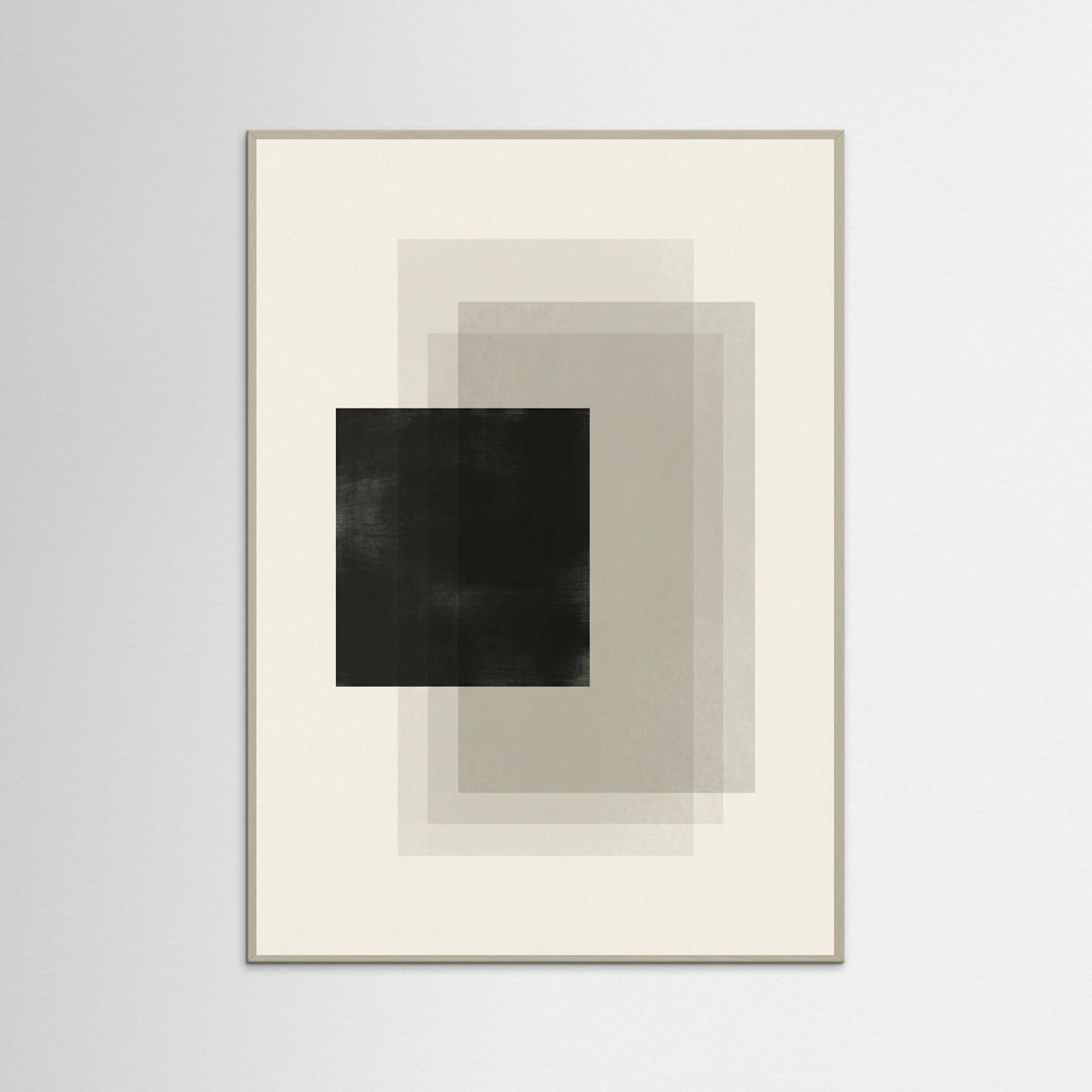 Grey Wood Geometric Layers