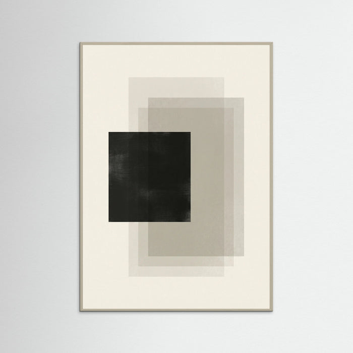 Grey Wood Geometric Layers