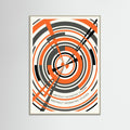 Grey Wood Geometric Semicircle Rhythm
