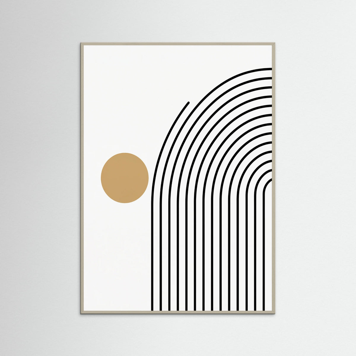 Grey Wood Geometric Stillness