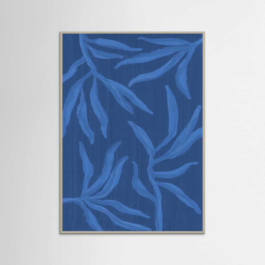Affiche Ghost Fern 2 Indigo Monochrome – affiche et impression d’art