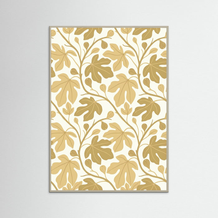 Grey Wood Golden Botanical Harmony