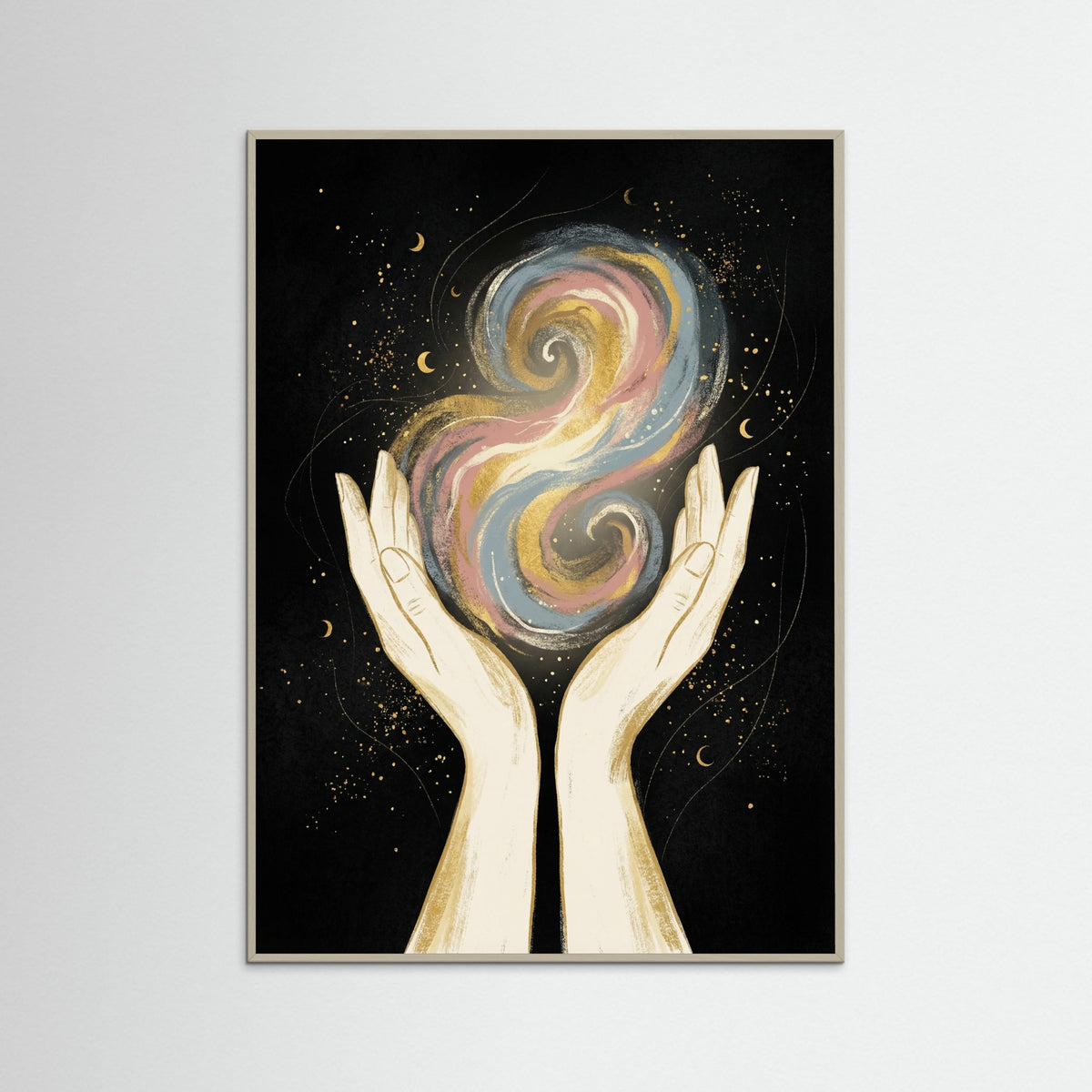 Grey Wood Golden Contemplation