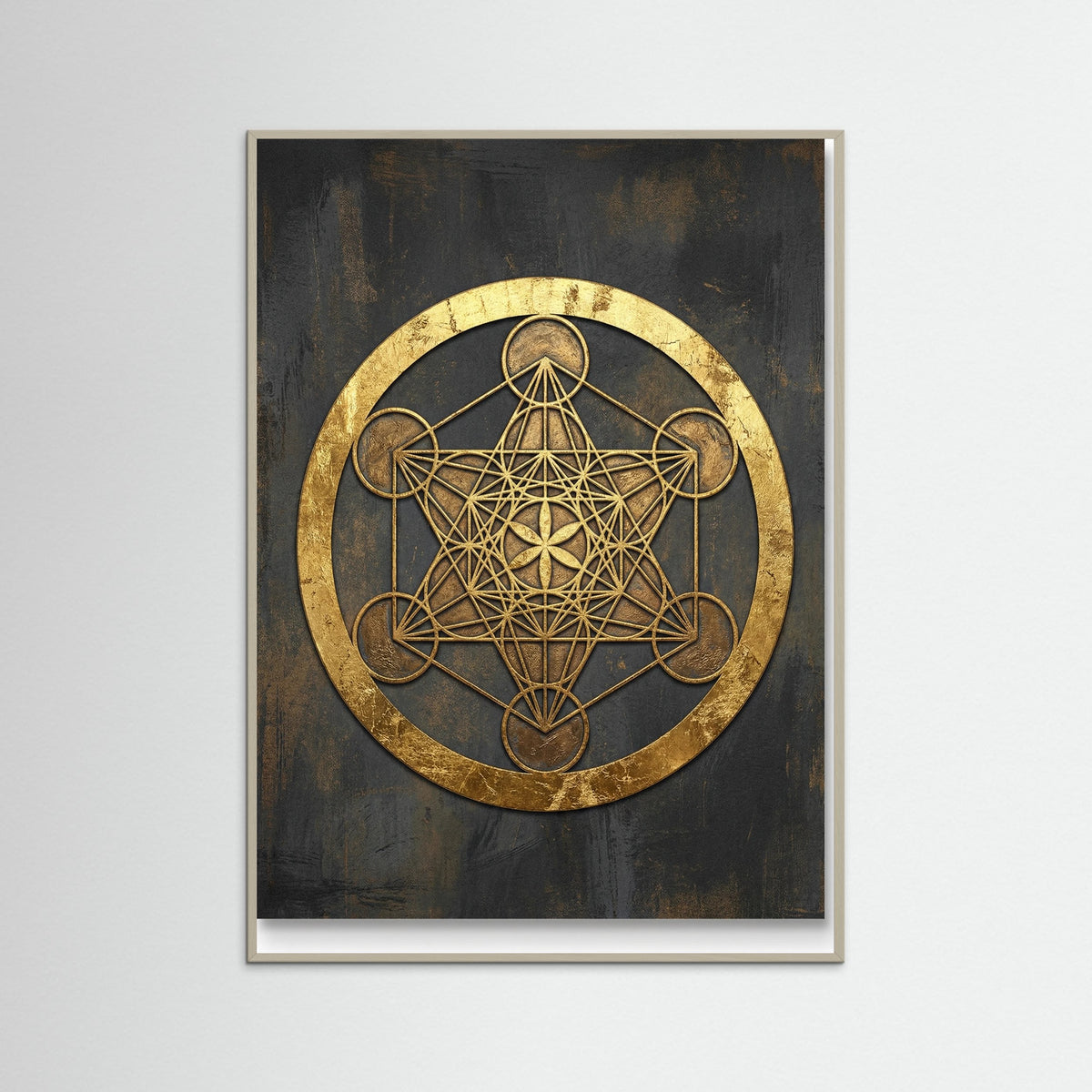 Grey Wood Golden Sacred Geometry