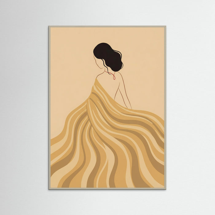 Grey Wood Golden Serenity