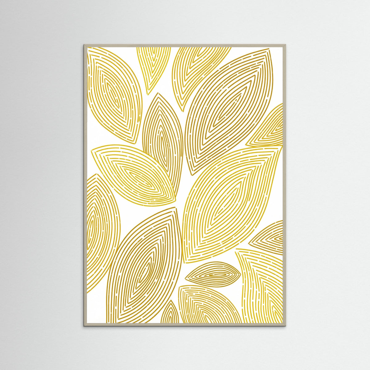 Grey Wood Golden Spirals