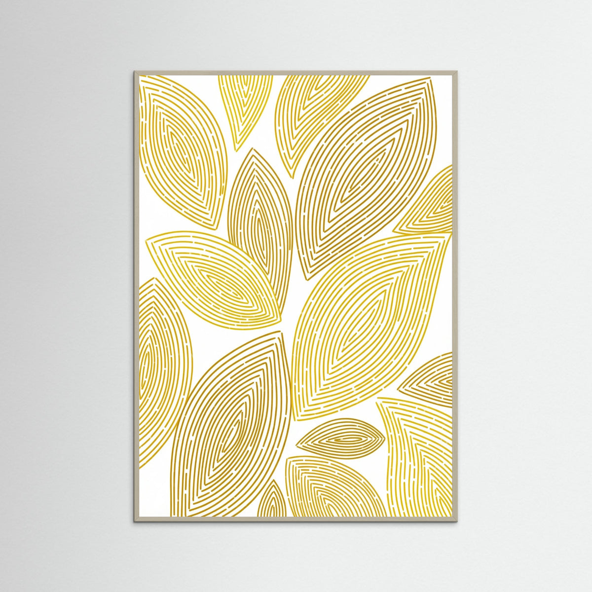 Grey Wood Golden Spirals