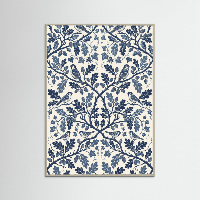 Grey Wood Grapevine Bloom Print