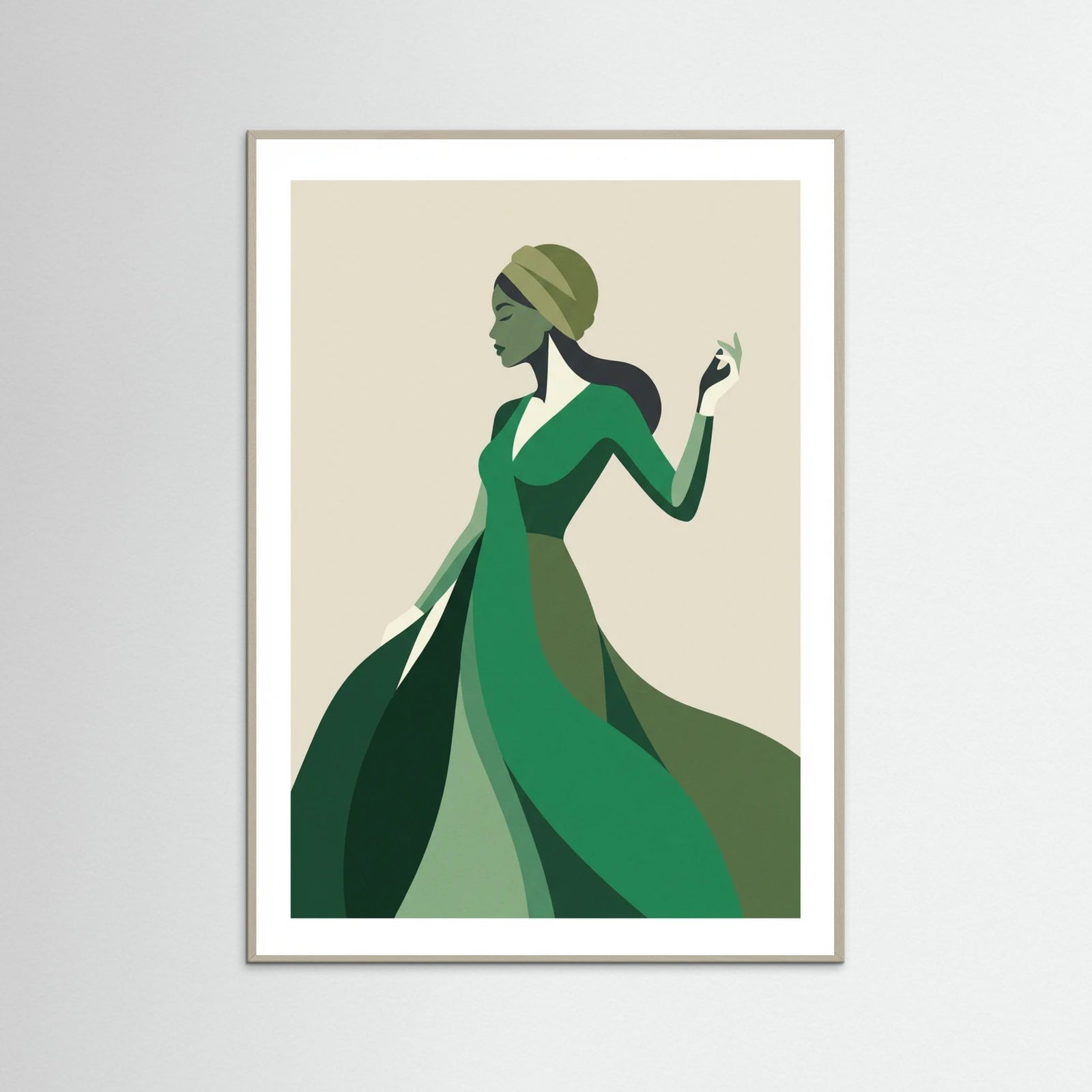 Grey Wood Green Coat Grace