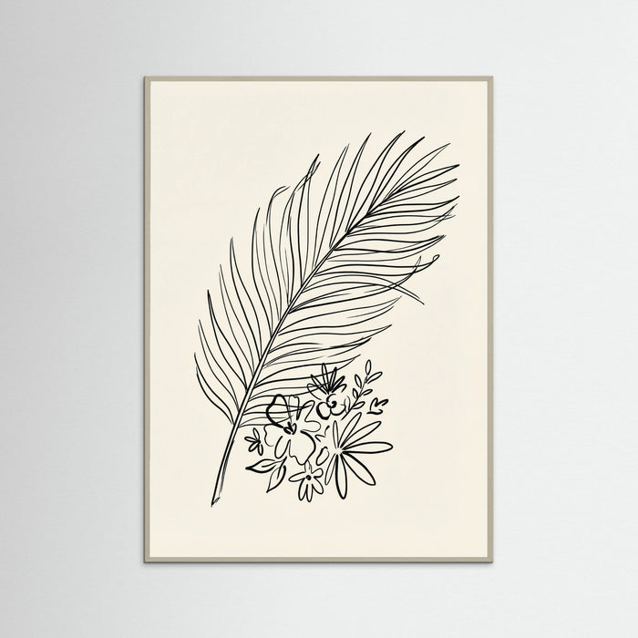 Grey Wood Hanoi Botanical Sketch