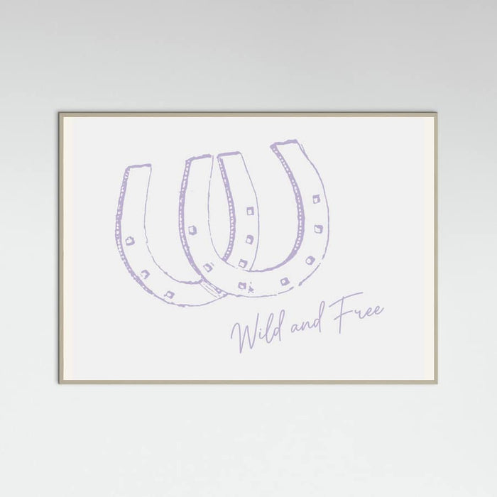 Horseshoe Wild and Free Purple Poster – Poster und Kunstdruck