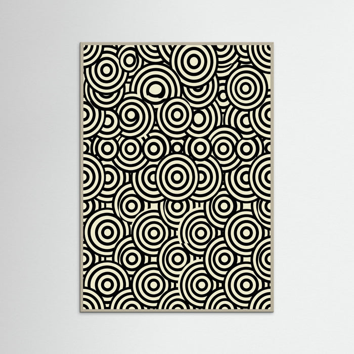 Grey Wood Infinite Dots Black