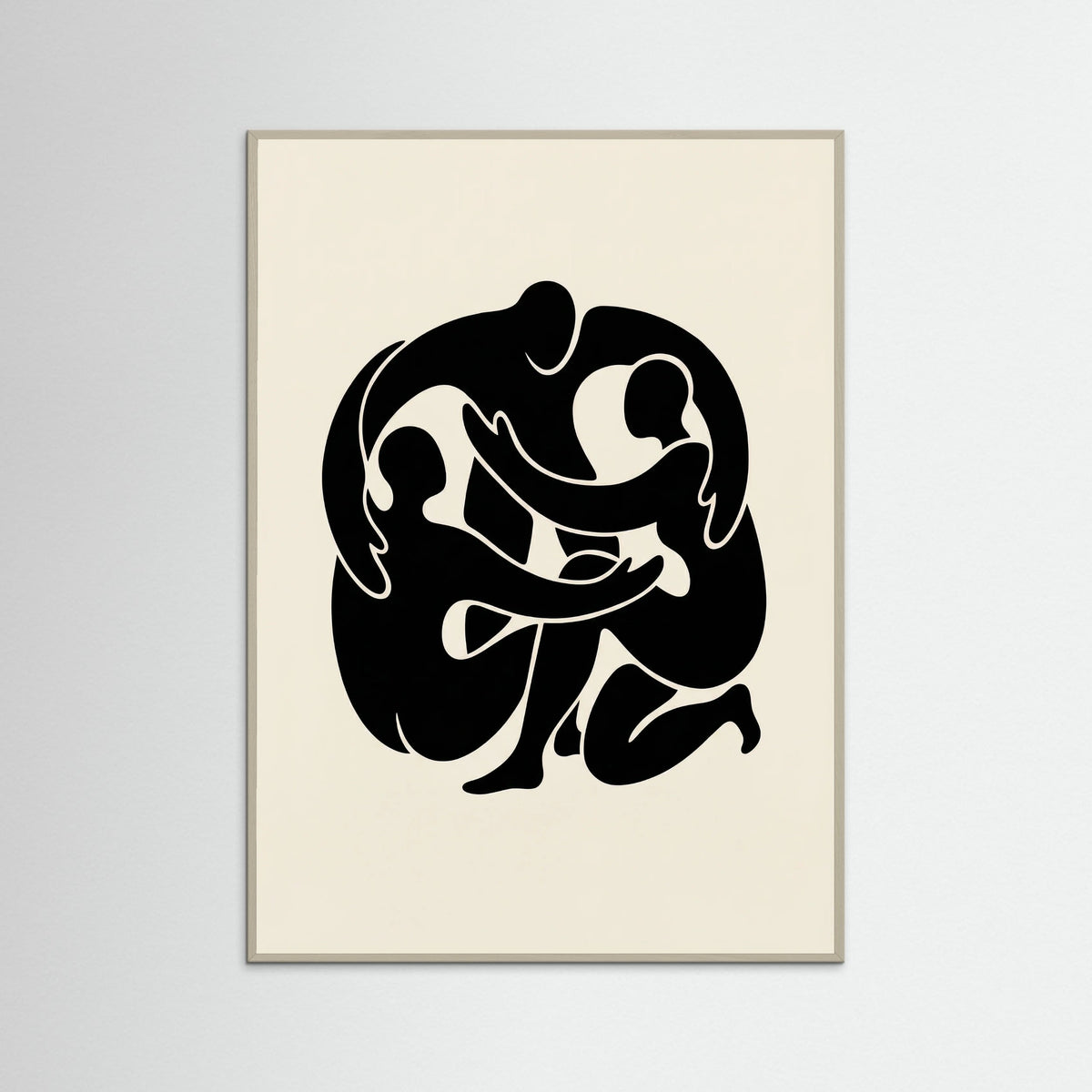 Grey Wood Intertwined Gaze Black