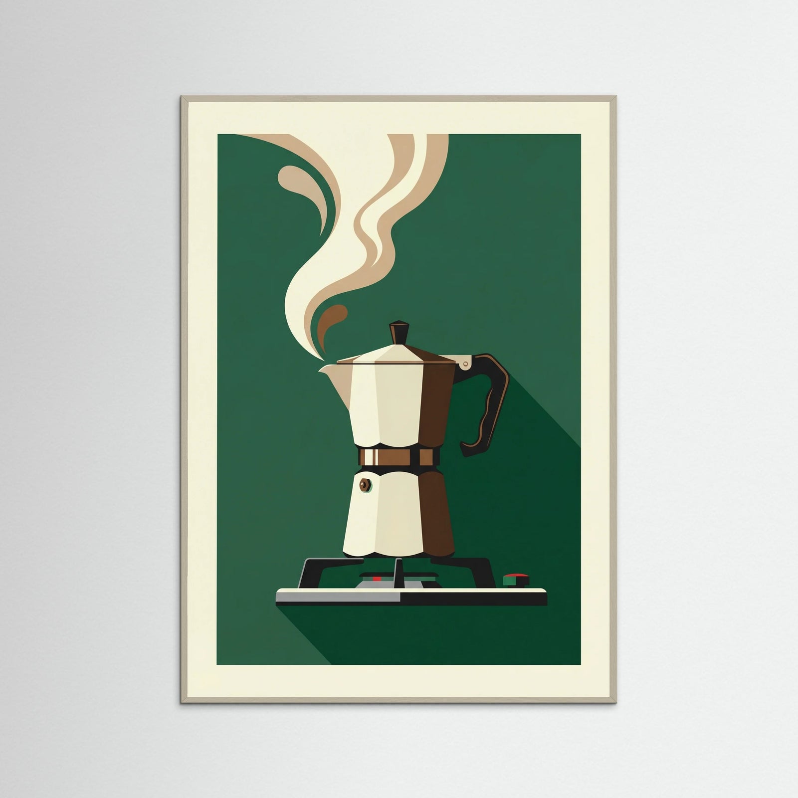 Grey Wood Italian Coffee Art