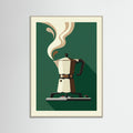 Grey Wood Italian Coffee Art