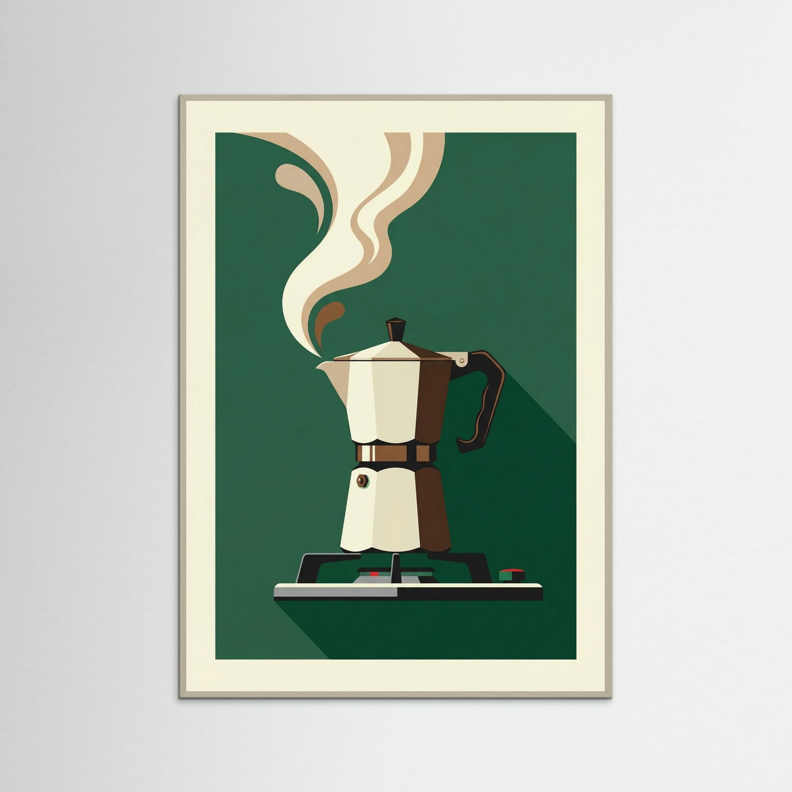 Grey Wood Italian Coffee Art