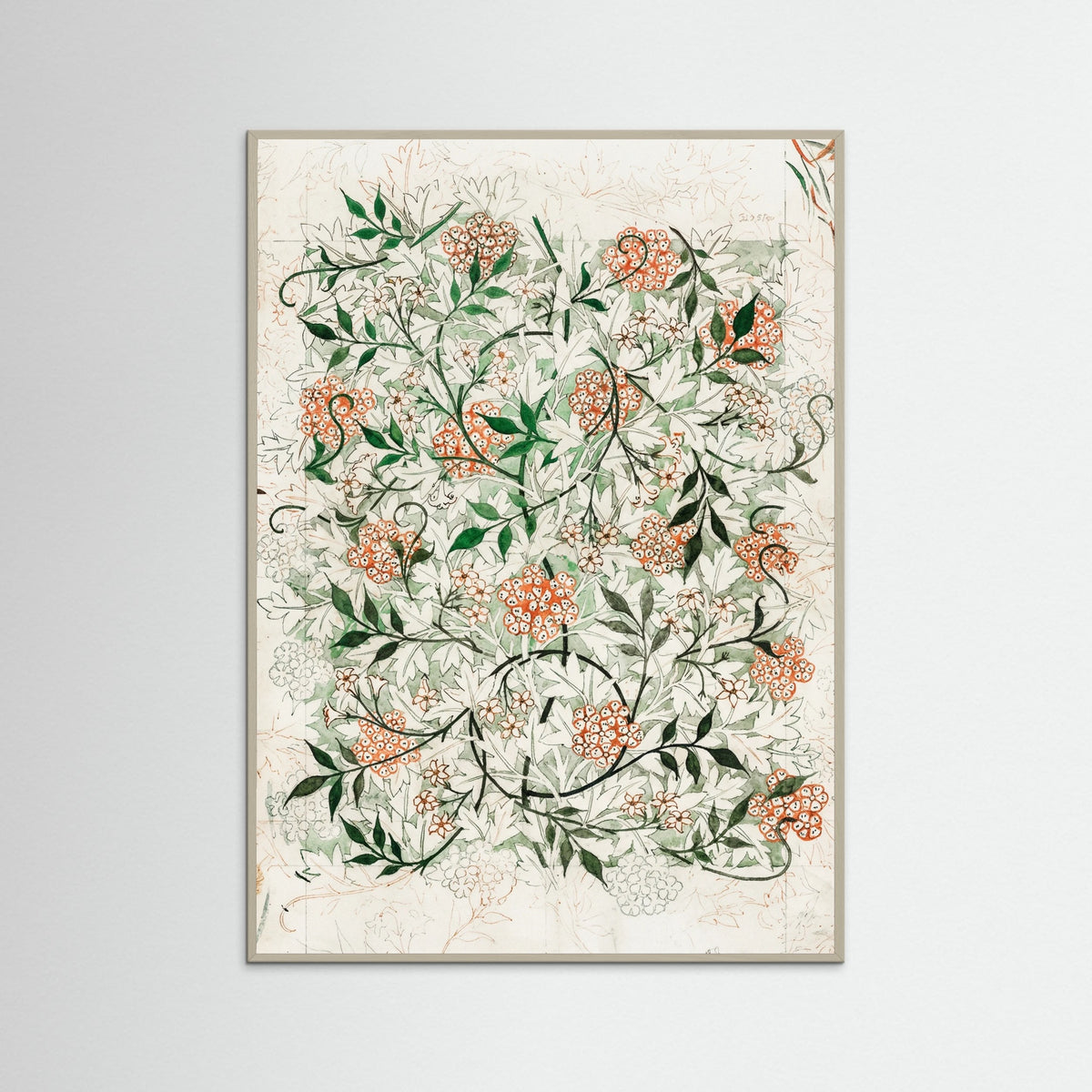 Grey Wood Jasmine Vine Elegance