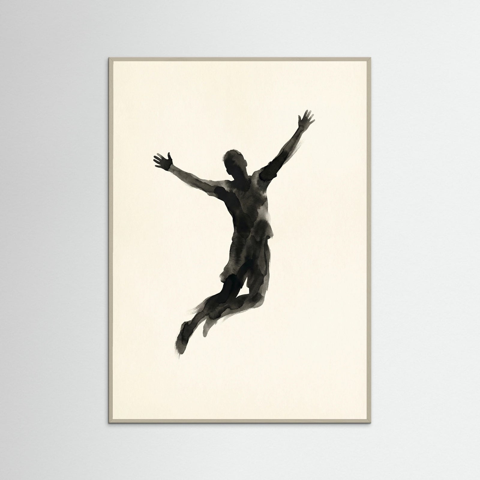 Grey Wood Joyful Dance Silhouette